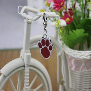 Etiqueta de perro de acero inoxidable huellas tags