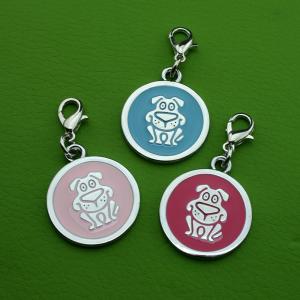 Etiquetas del animal doméstico del código de la etiqueta QR de la mano de la aleación del cinc del metal de la fábrica para el perro o el gato