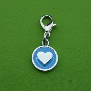 Aleacion de zinc personalizado PET ID tags Peach Heart Shape Hang Decoracion para perro o gato QR Code
