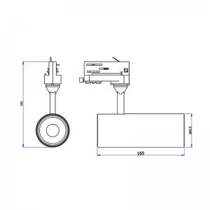 Seguimiento de luz LED 15W 20W 30W pista LED Spot Light