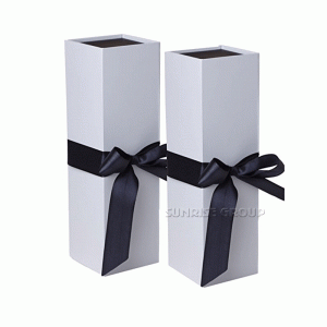 Caja de embalaje plegable rectangular Cajas de papel vino impresa a medida #winebox