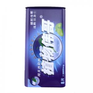 Caja rectangular de la lata del caramelo de menta