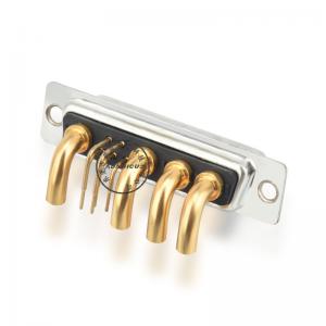 conector d-sub macho 9w4 de ángulo recto de alta potencia para PCB