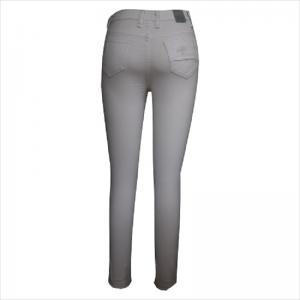 cintura alta ripped blanco y jean skinny dobladillo WS1001