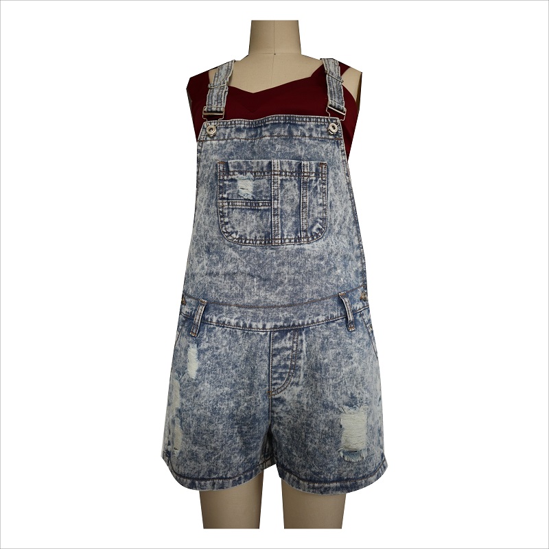 moda acid wash rip dungaree WS1015