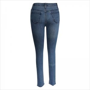 contraste de la moda lavado jeans ajustados WS10122