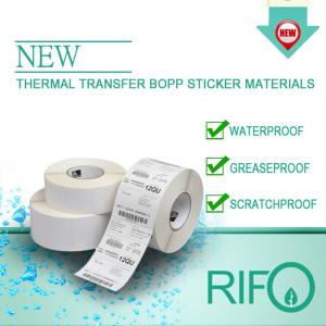 Etiqueta autoadhesiva de código de barras en blanco recubierta con rollo de transferencia térmica privada