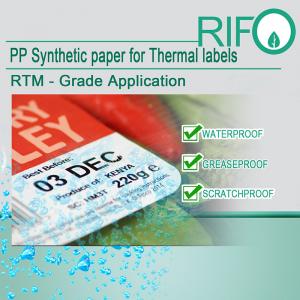 Etiqueta autoadhesiva de código de barras en blanco recubierta con rollo de transferencia térmica privada