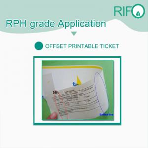 Rph-100 Papel sintético BOPP blanco para materiales de revista impresos en offset