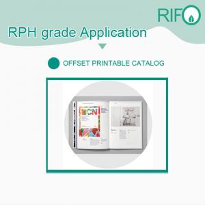 Rph-100 Papel sintético BOPP blanco para materiales de revista impresos en offset