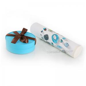 Caja de sombrero de chocolate redondo eterno de lujo Voguish