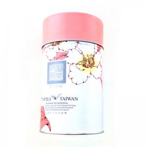 Caja de lata de té redonda hermética con tapa doble