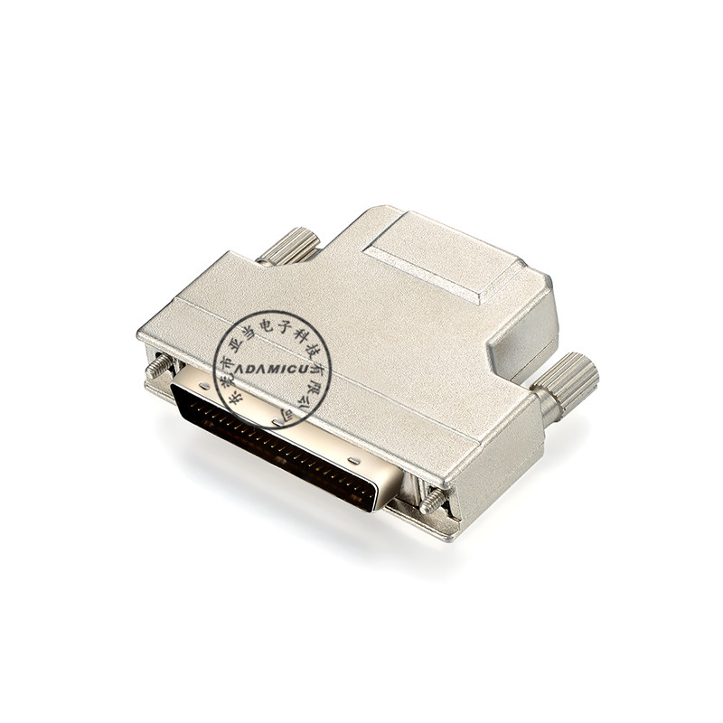 Venta caliente soldadura SCSI HPCN 50 pin conector con cáscara de hierro y tornillos