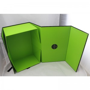 Caja de empaquetado del regalo del papel de imán plegable con la cinta