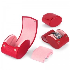 caja de reloj de cuero de imitación