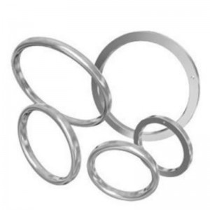 Junta de grafito reforzada con malla metálica.