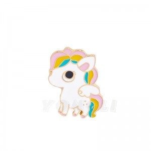 Insignia de metal de dibujos animados de metal personalizada aleación de zinc pintura de hornear multicolor broche de sello fundición fundición broche chapado en oro