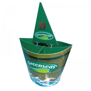 Publicidad personalizada impreso plegable soporte de la bandera Totem Display POP cartón papel Standee