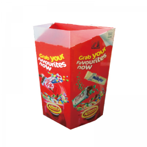 Publicidad personalizada impreso plegable soporte de la bandera Totem Display POP cartón papel Standee