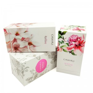 Caja de regalo de cartón estampado en relieve con logotipo estampado