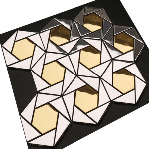 Hermosa decoración de pared de metal fotos patrón de mosaico