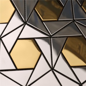 Hermosa decoración de pared de metal fotos patrón de mosaico