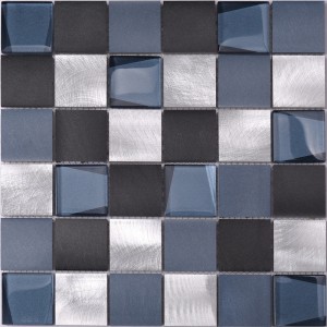El Backsplash barato de la mezcla de aluminio azul cuadrada 48 * 48 teja el mosaico