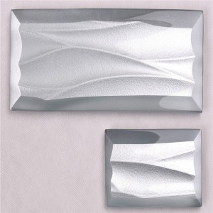 HMBZ07 Azulejos de vidrio ondulado de buen precio gris para chapoteo trasero