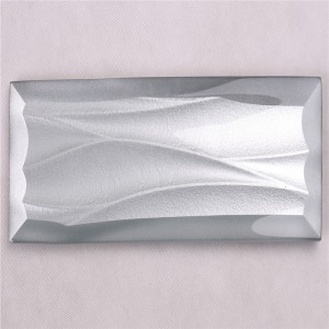 HMBZ07 Azulejos de vidrio ondulado de buen precio gris para chapoteo trasero