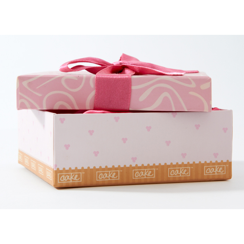 Caja de papel de la cartulina de empaquetado bastante rosado de la impresión para las galletas