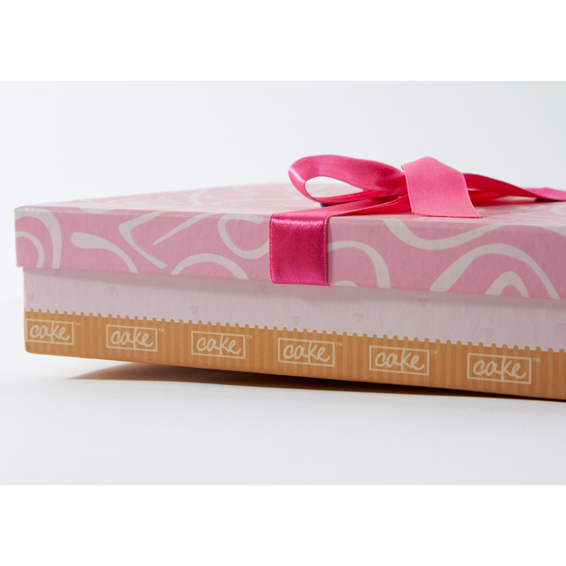 Caja de papel de la cartulina de empaquetado bastante rosado de la impresión para las galletas