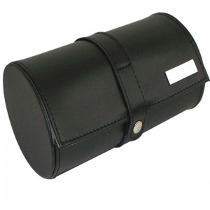 Reloj de cuero y estuche de viaje de gemelos