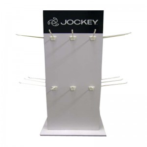 Impresión personalizada de la pequeña pantalla de contador de cartón pop con gancho