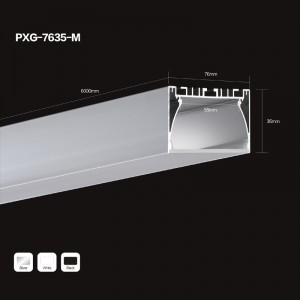 Perfil de aluminio extruido LED en forma de U de fábrica de China U7635