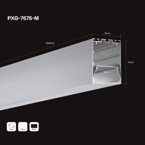 Venta al por mayor perfil de aluminio U7676 U extrusión para 5050 3828 2835 3014 5630 tira de LED