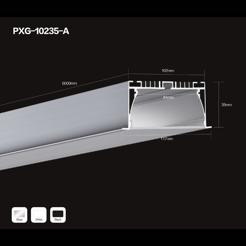 Extrusión de aluminio LED con difusor canal de aluminio para tira LED