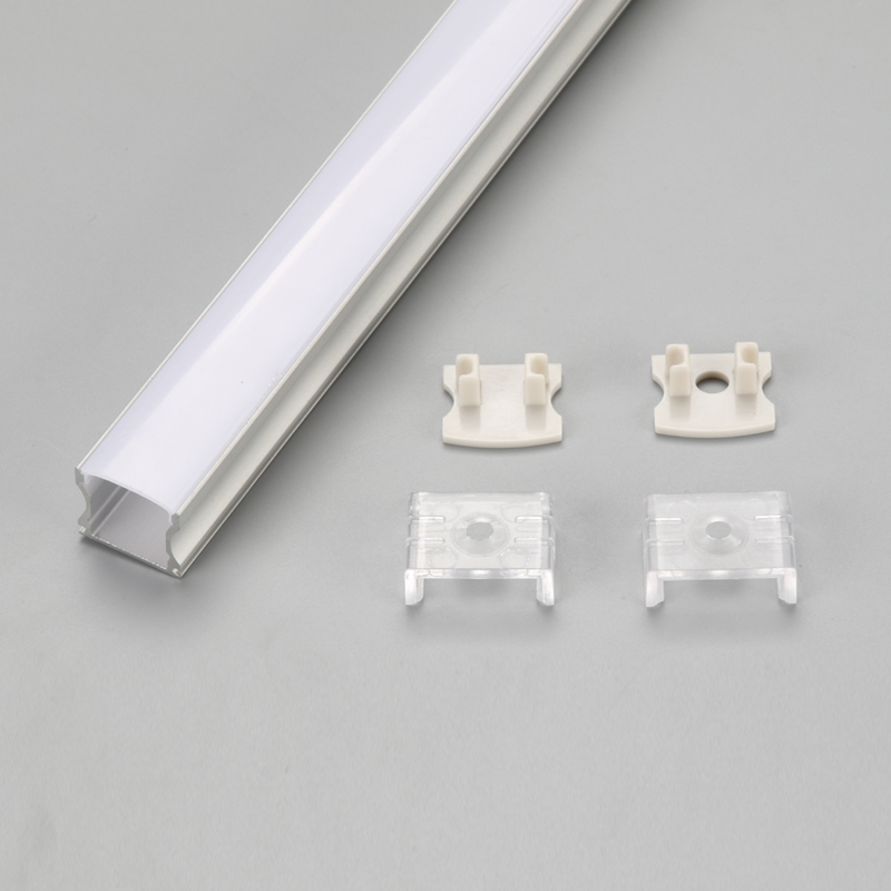 Extrusión de aluminio estructural de 3 mm de espesor para tiras de LED flexibles o duras.