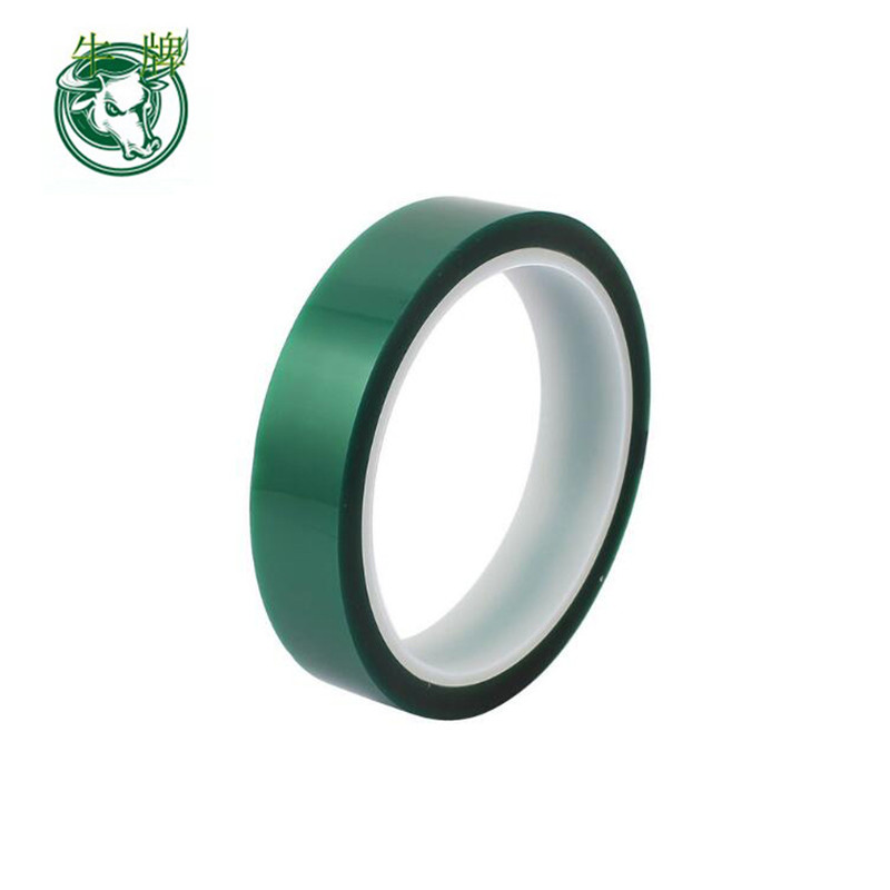 Cinta adhesiva de silicona de alta temperatura de PET verde silicona protege la capa pegajosa placa de placa de placa electrochapada electrochapa adhesiva