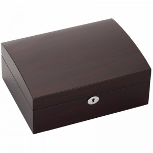 Caja de reloj de madera de ébano acabado 8