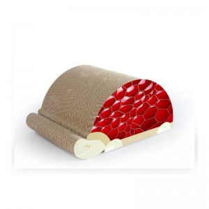 Cama del gato de la cartulina acanalada de la venta caliente de Amazon 2018 / juguete del rasguño del gato / tablero de Scratcher del gato