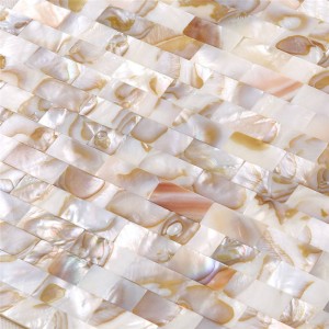 Nuevo mosaico negro de concha de mosaico de concha de tamaño 10 * 20 mm