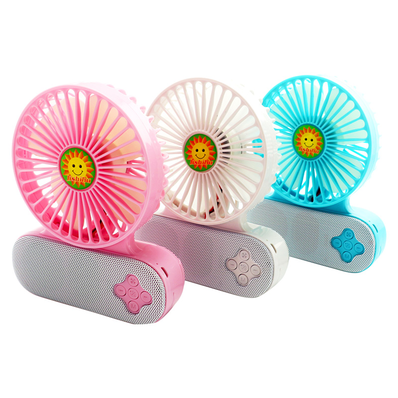 Mini ventilador recargable, mini ventilador multifuncional, altavoz Bluetooth con ventilador