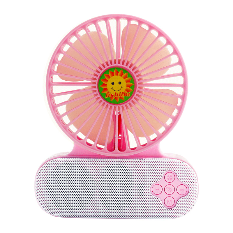 Mini ventilador recargable, mini ventilador multifuncional, altavoz Bluetooth con ventilador