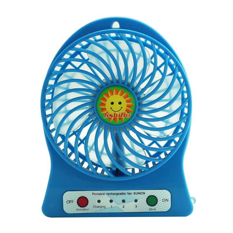 Aire de refrigeración Ventilador de mano portátil Ventilador eléctrico mini USB con pequeña batería recargable