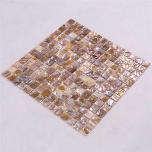 Patrón de mosaico de concha de talla natural para pared de hotel.