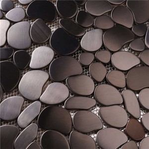 Matt 304Azulejos de pared de mosaico irregular de acero inoxidable