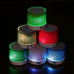 Mini soporte de altavoz inalámbrico portátil micro colorido colorido vendedor, Presidente inalámbrico redondo del LED