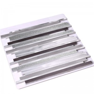 Azulejo de borde de pared de mosaico de vidrio mezcla de aluminio lineal