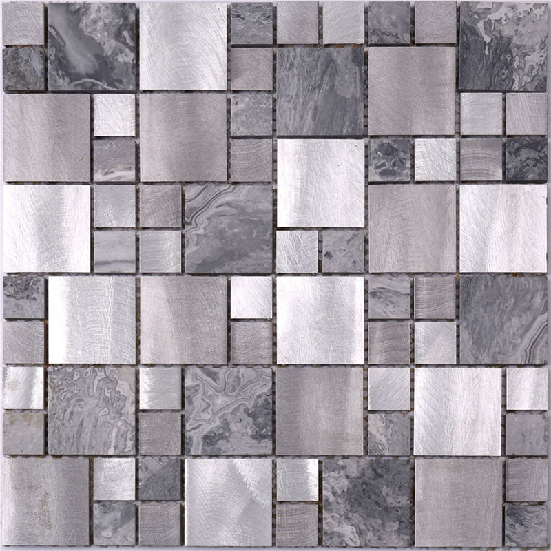 Teja de mosaico de mezcla de metal de piedra afilada / pulida siberiana