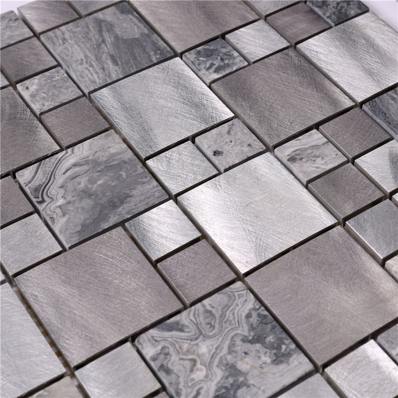 Teja de mosaico de mezcla de metal de piedra afilada / pulida siberiana